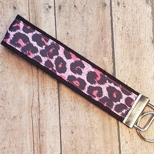Pink Cheetah Wrist Keyfob